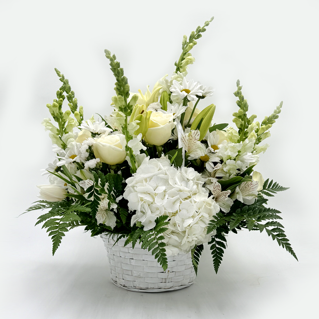 The Angel White Arrangement – Hawes Florist Llc, Maynard MA