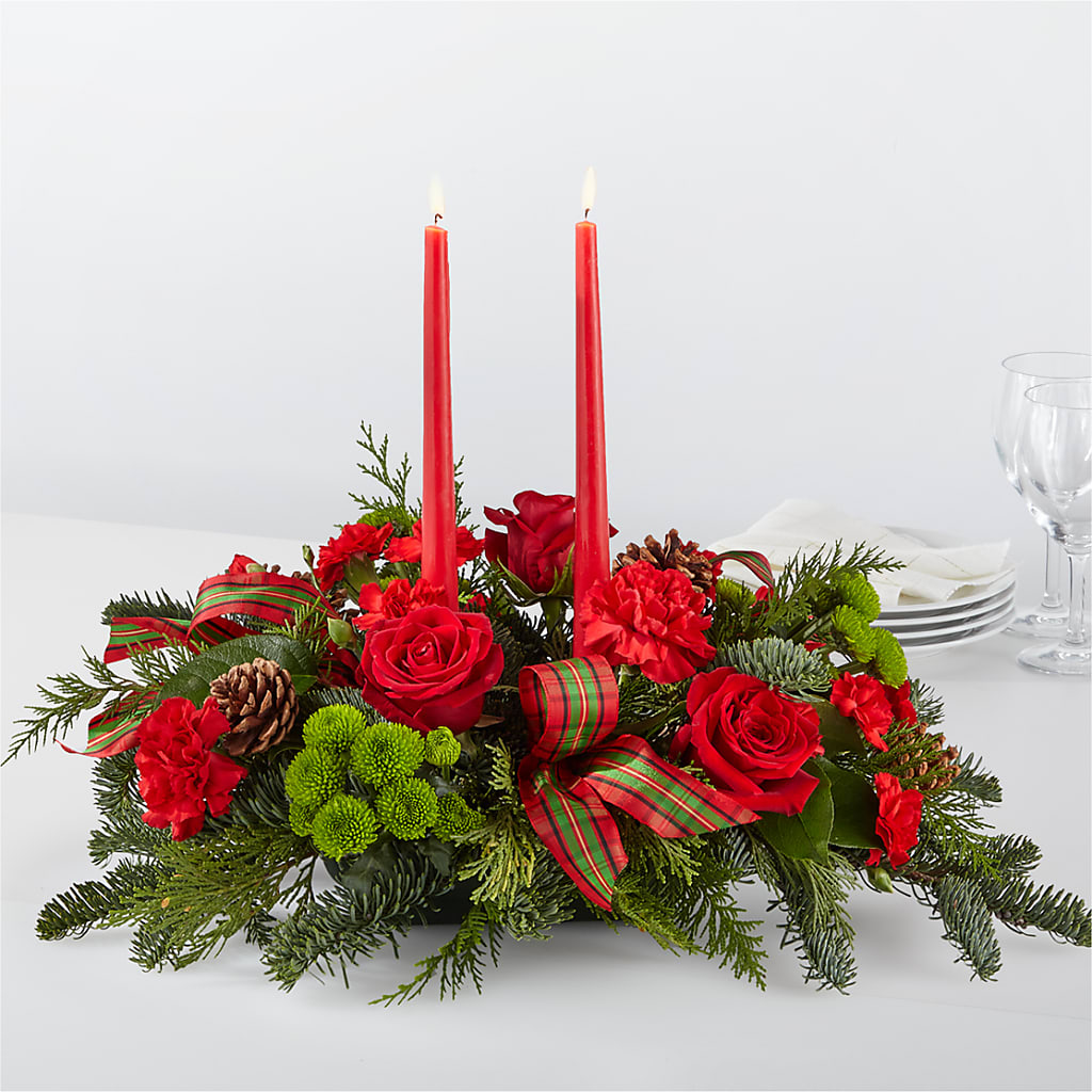 By the Candlelight Centerpiece – Hawes Florist Llc, Maynard MA