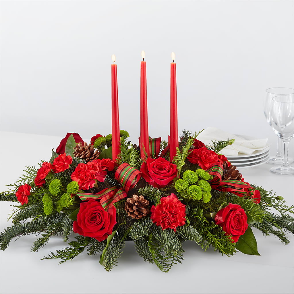 By the Candlelight Centerpiece – Hawes Florist Llc, Maynard MA