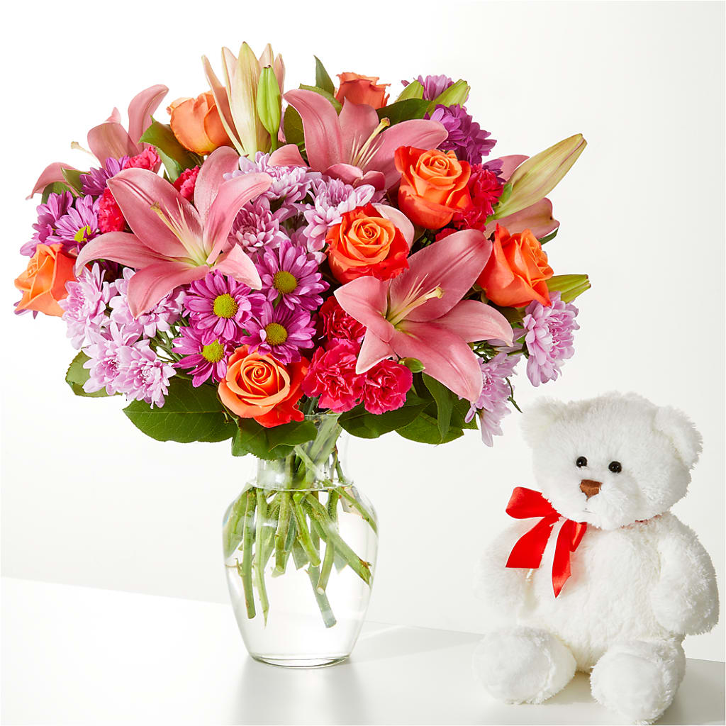One and Only Bouquet and Bear Bundle – Hawes Florist Llc, Maynard MA