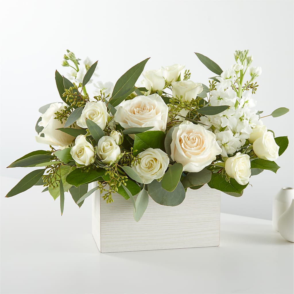 Fresh Linen Box Bouquet – Hawes Florist Llc, Maynard MA