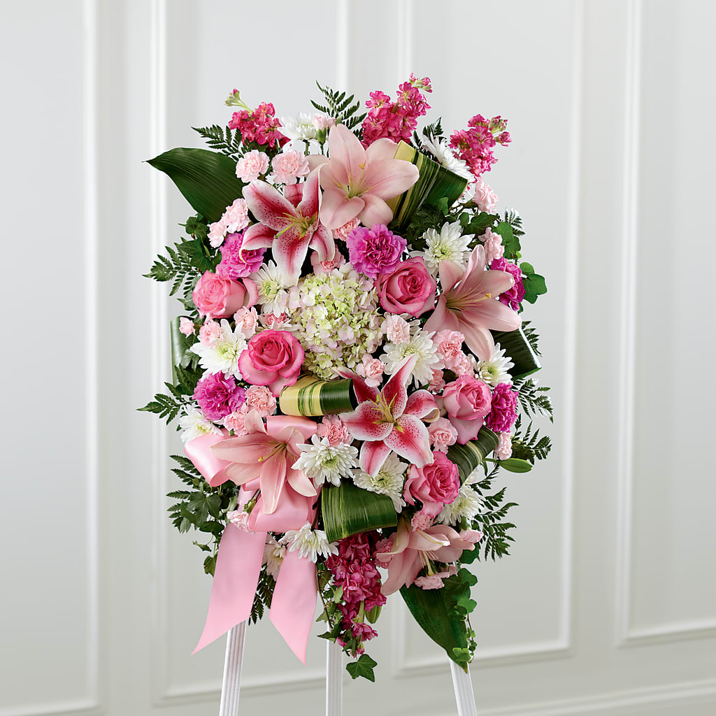 Comforting Standing Spray – Hawes Florist Llc, Maynard MA