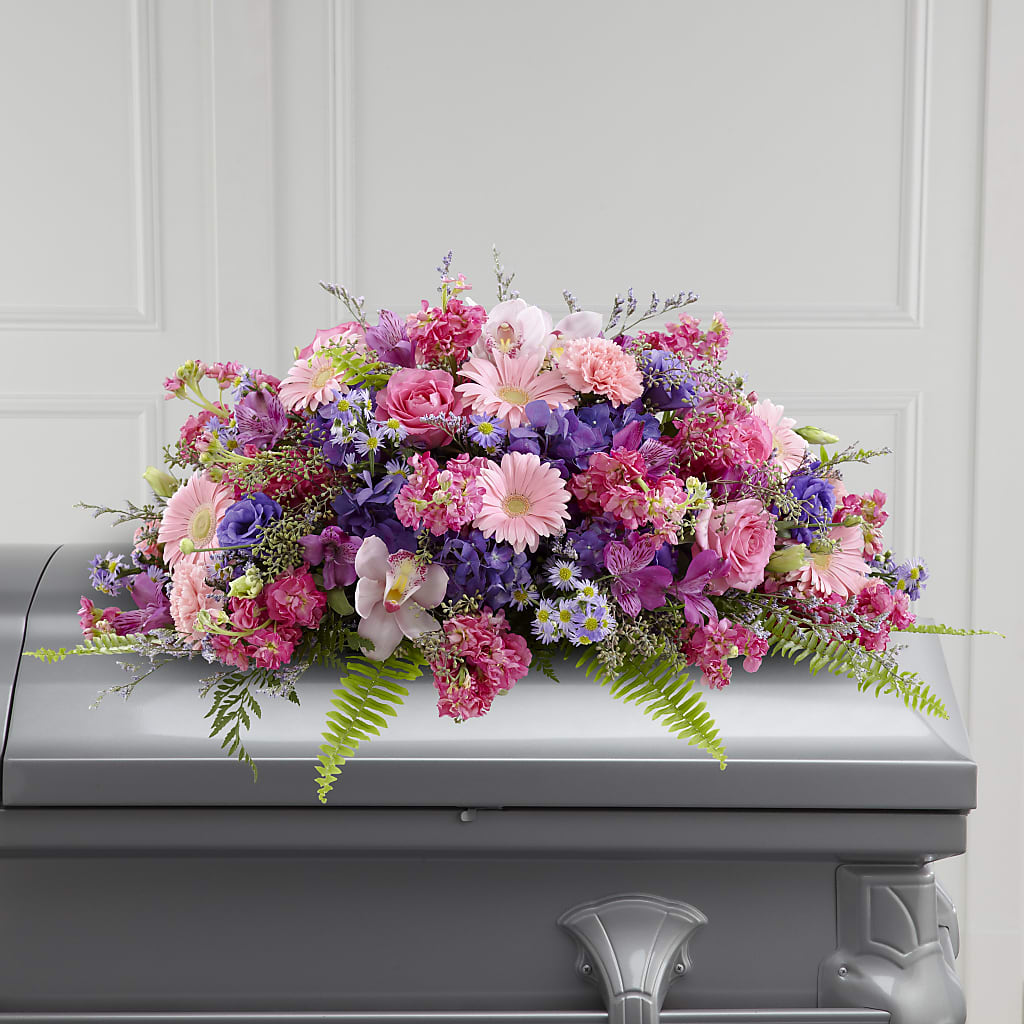 Glorious Garden Casket Spray – Hawes Florist Llc, Maynard MA
