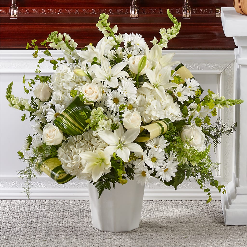 Thoughts of Tranquility Floor Basket – Hawes Florist Llc, Maynard MA