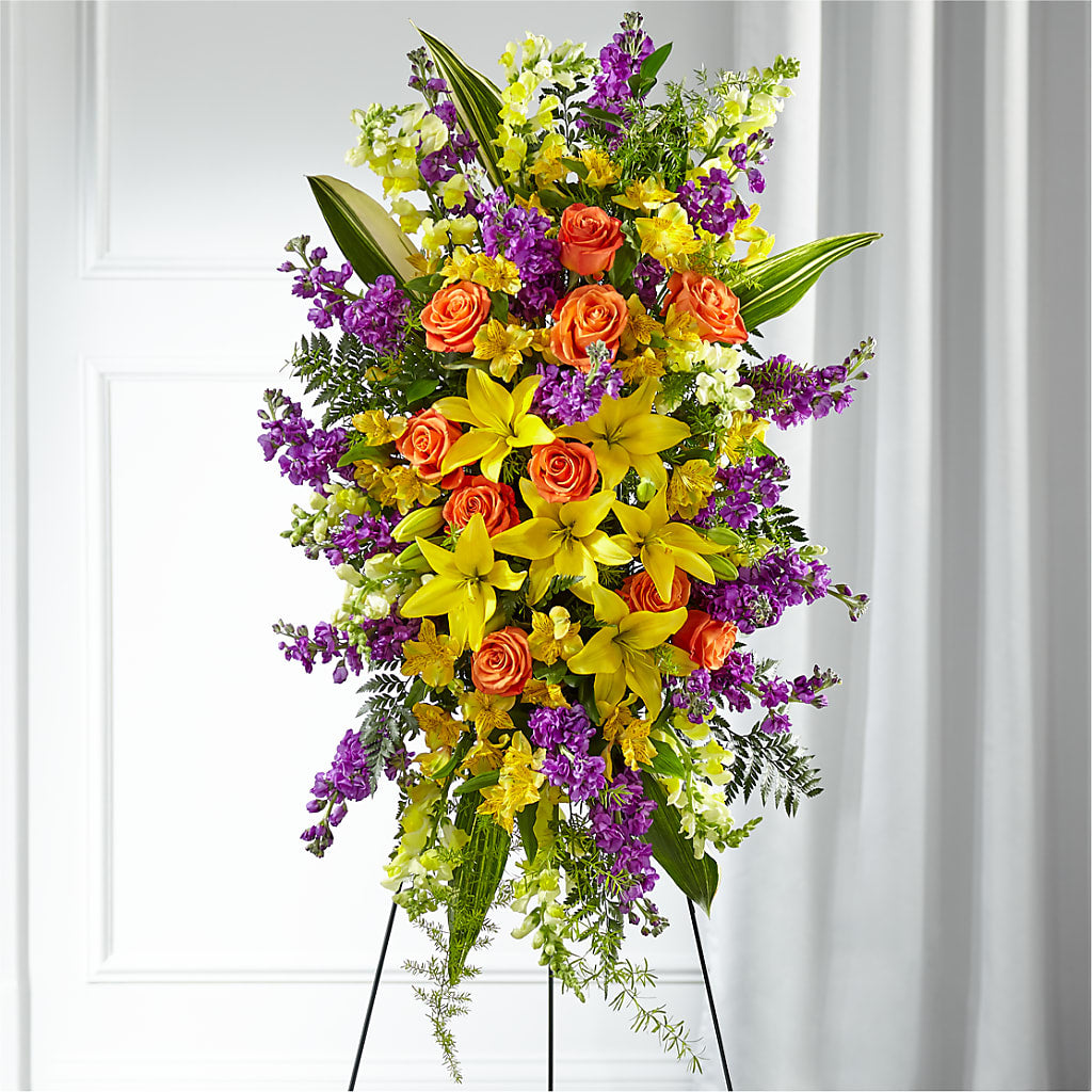 Thoughtful Prayers Standing Spray – Hawes Florist Llc, Maynard MA