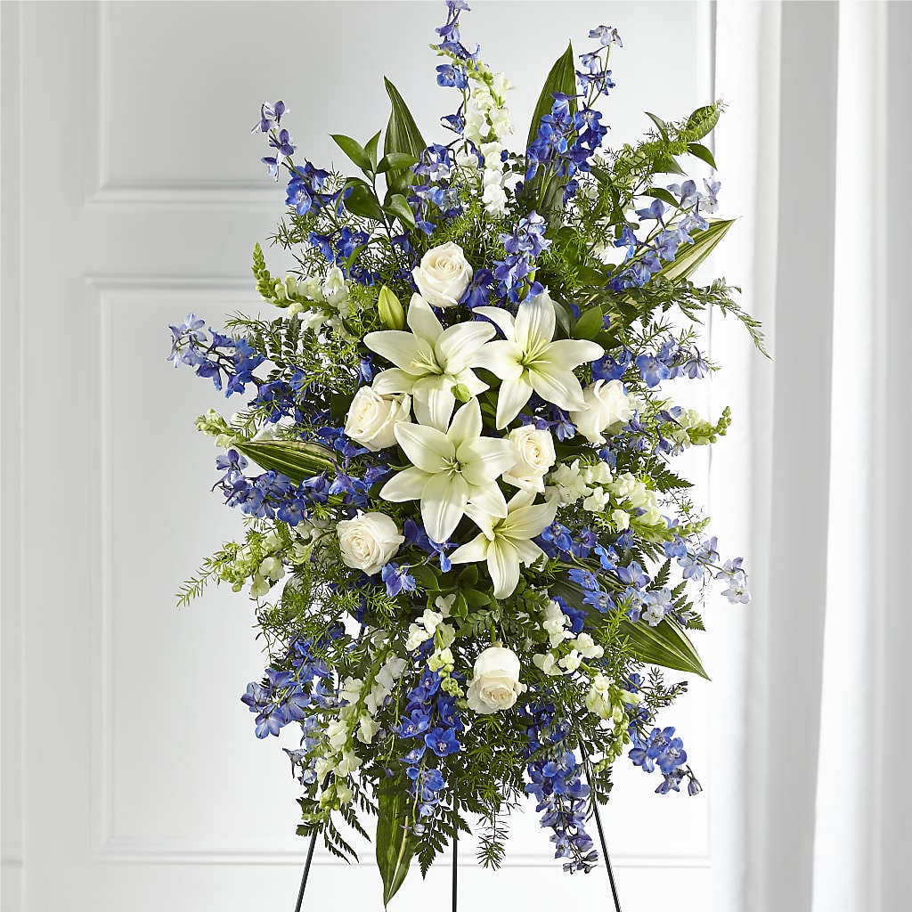 Faithful Friend Standing Spray – Hawes Florist Llc, Maynard MA