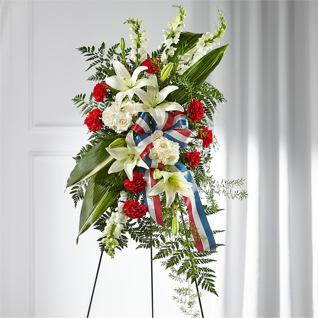 Stars of Life Standing Spray – Hawes Florist Llc, Maynard MA