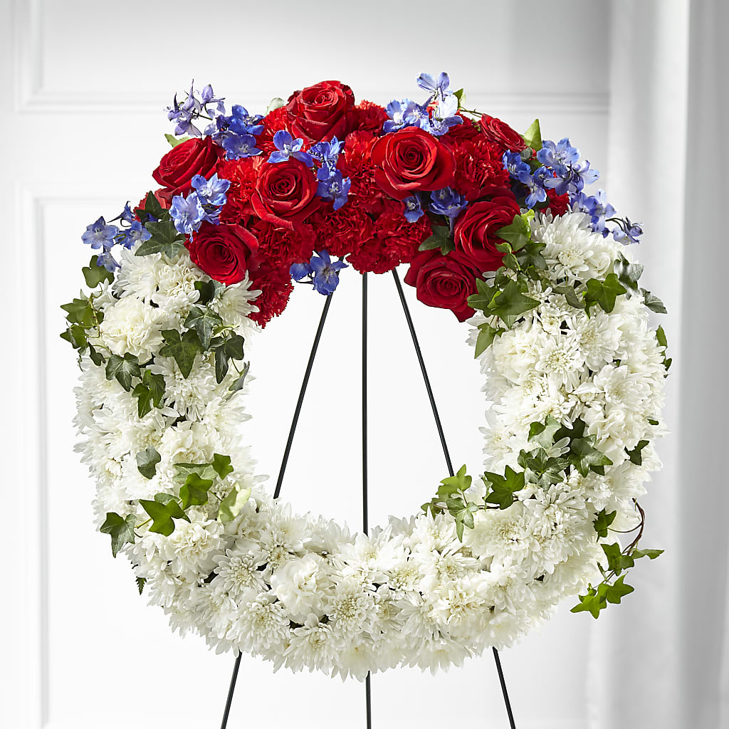 Patriotic Passion Wreath – Hawes Florist Llc, Maynard MA