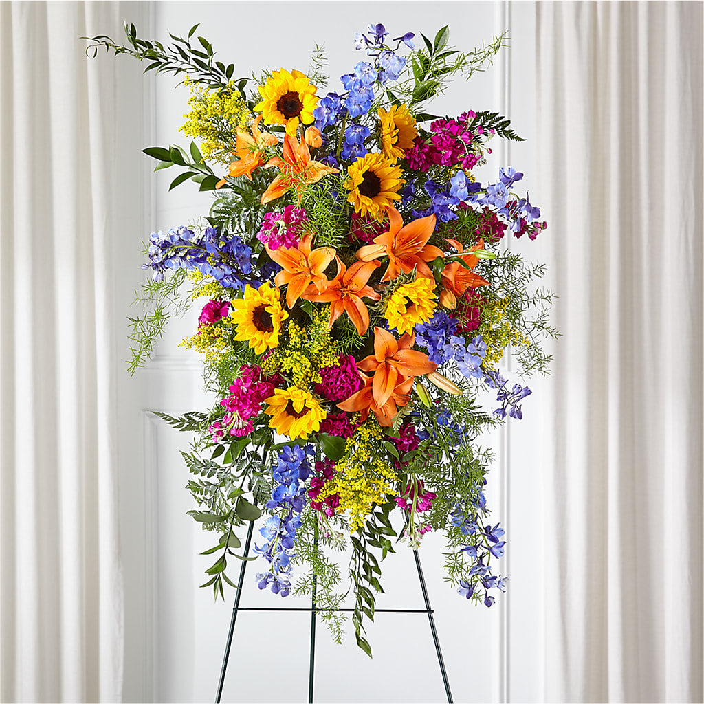 Sunlit Memories Standing Spray (Standard) – Hawes Florist Llc, Maynard MA