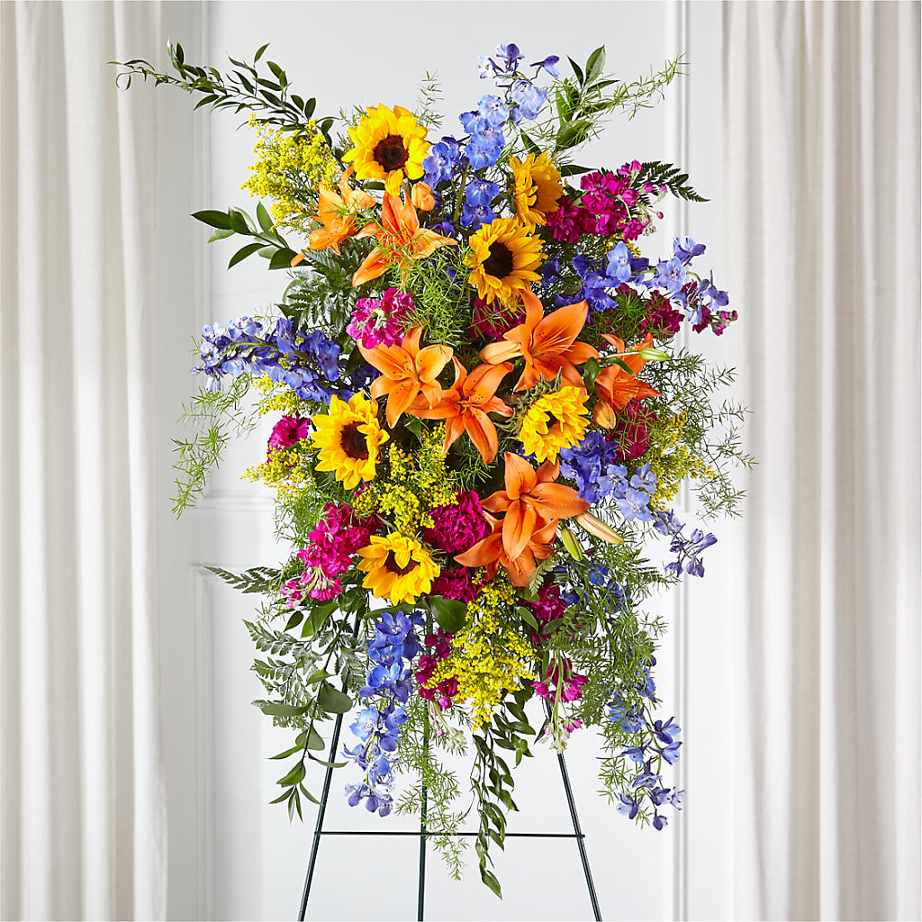 Sunlit Memories Standing Spray (Standard) – Hawes Florist Llc, Maynard MA
