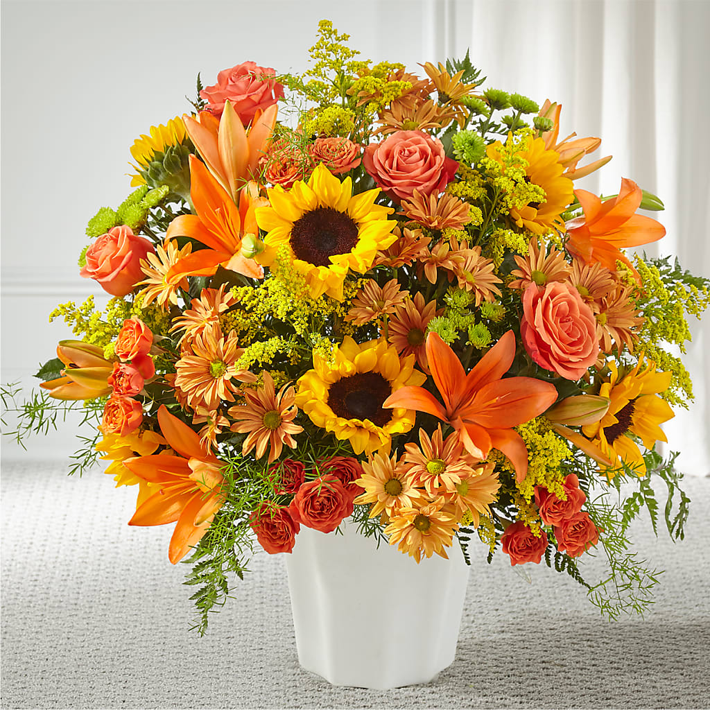Harvest Thoughts Floor Basket – Hawes Florist Llc, Maynard MA
