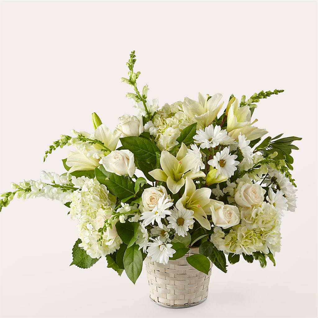 Ivory Elegance Floral Basket – Hawes Florist Llc, Maynard MA