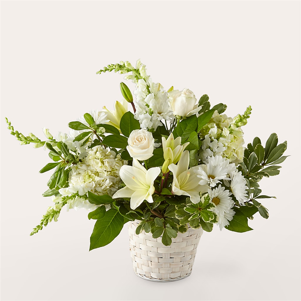 Ivory Elegance Floral Basket – Hawes Florist Llc, Maynard MA