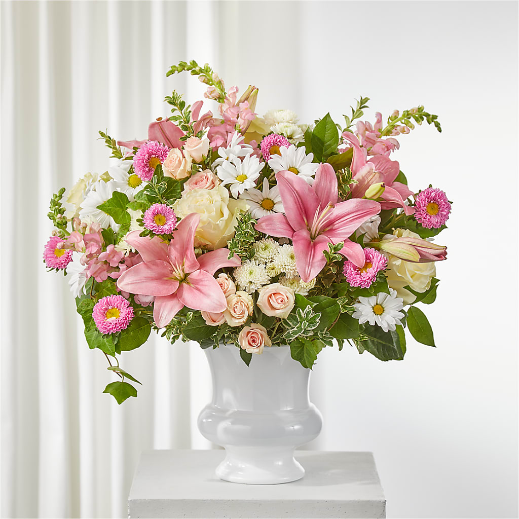 Empathetic Blooms Urn Arrangement – Hawes Florist Llc, Maynard MA
