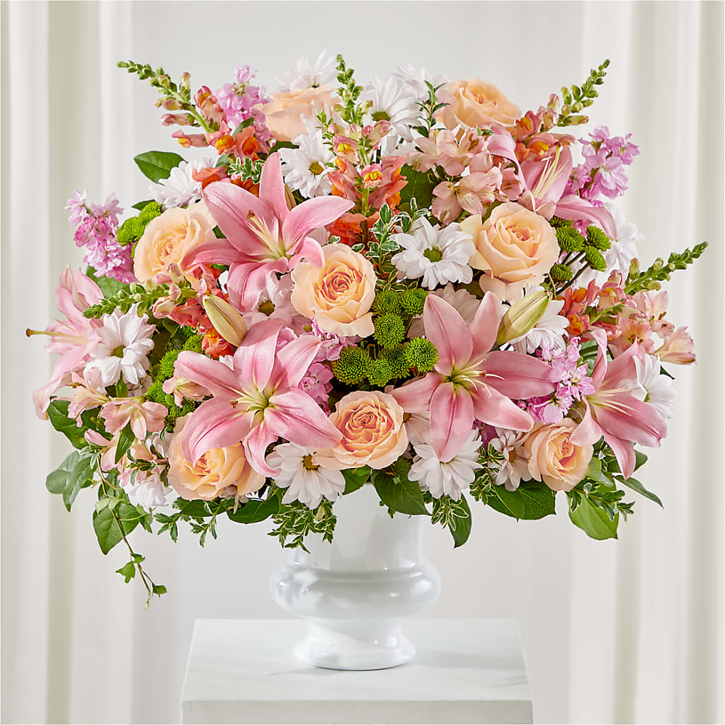 Heartfelt Gesture Urn Arrangement – Hawes Florist Llc, Maynard MA