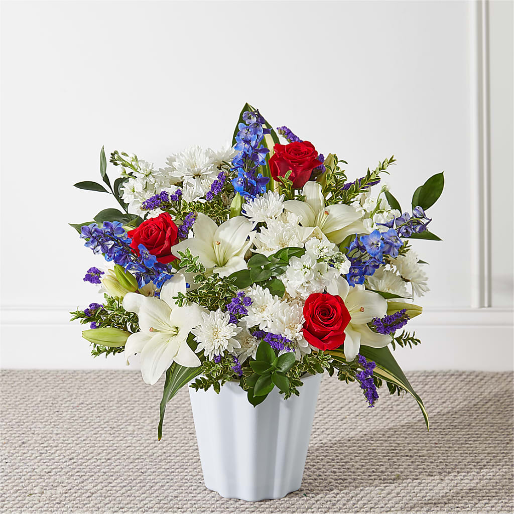 Consoled Floor Basket – Hawes Florist Llc, Maynard MA