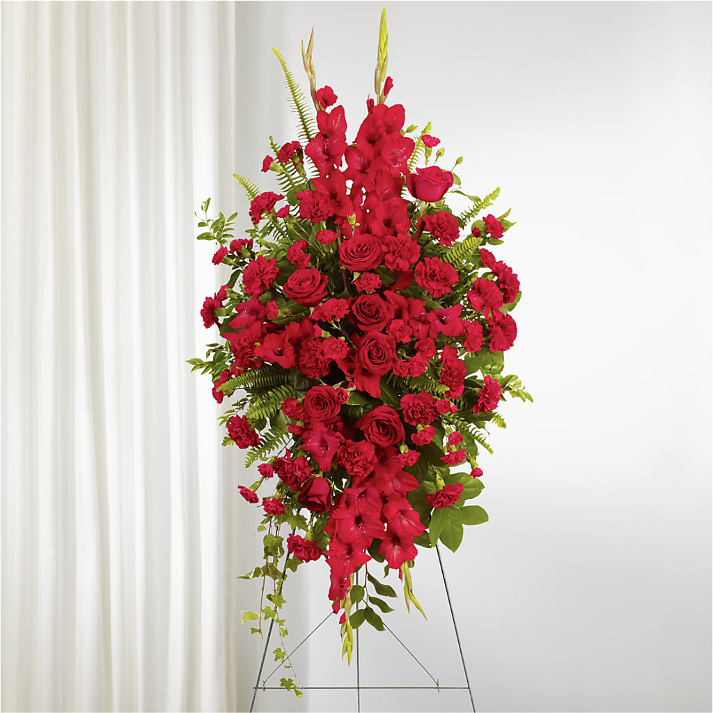 From the Heart Standing Spray – Hawes Florist Llc, Maynard MA