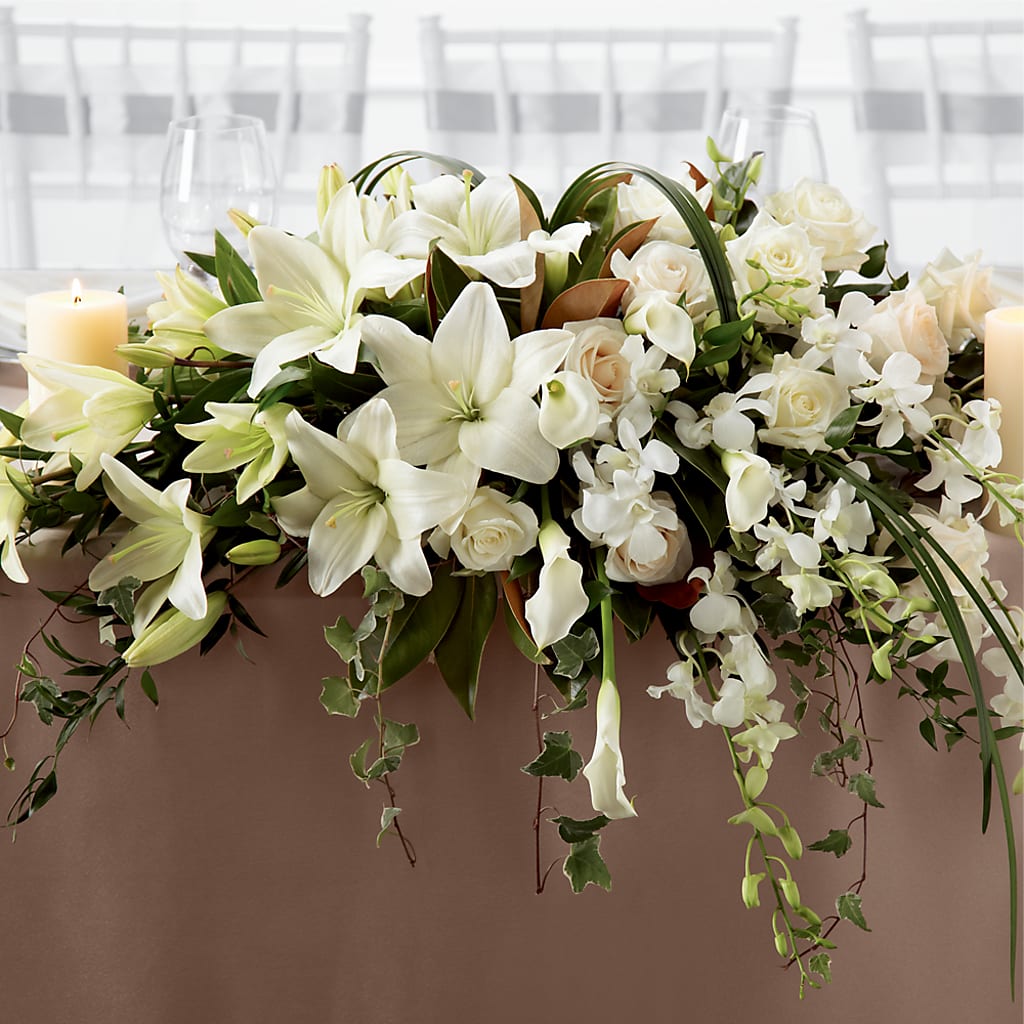 White Linen Arrangement – Hawes Florist Llc, Maynard MA