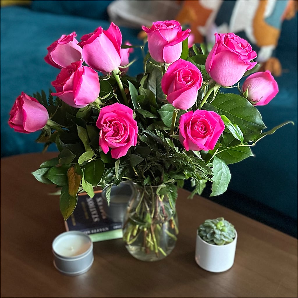 Long Stem Pink Rose Bouquet –  Hawes Florist Llc, Maynard MA
