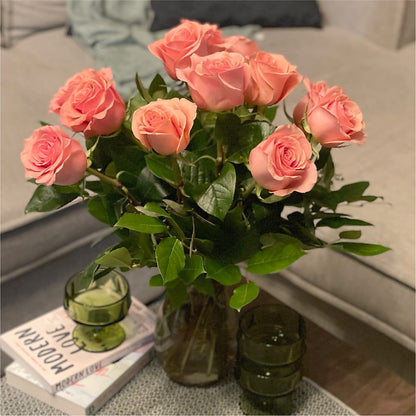 Long Stem Pink Rose Bouquet –  Hawes Florist Llc, Maynard MA
