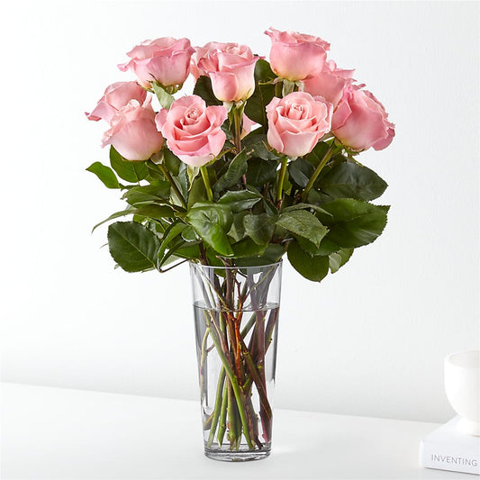 Long Stem Pink Rose Bouquet –  Hawes Florist Llc, Maynard MA
