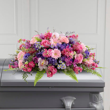 Glorious Garden Casket Spray –  Hawes Florist Llc, Maynard MA