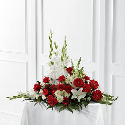 Crimson & White Arrangement –  Hawes Florist Llc, Maynard MA