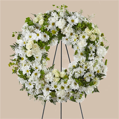 Faithful Wishes Wreath –  Hawes Florist Llc, Maynard MA