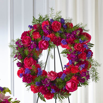 Calming Colors Wreath –  Hawes Florist Llc, Maynard MA