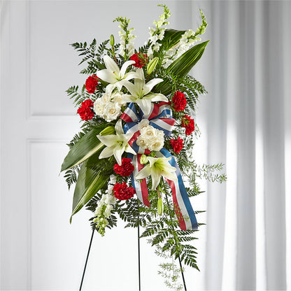 Stars of Life Standing Spray –  Hawes Florist Llc, Maynard MA