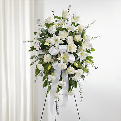 With Care Standing Spray –  Hawes Florist Llc, Maynard MA