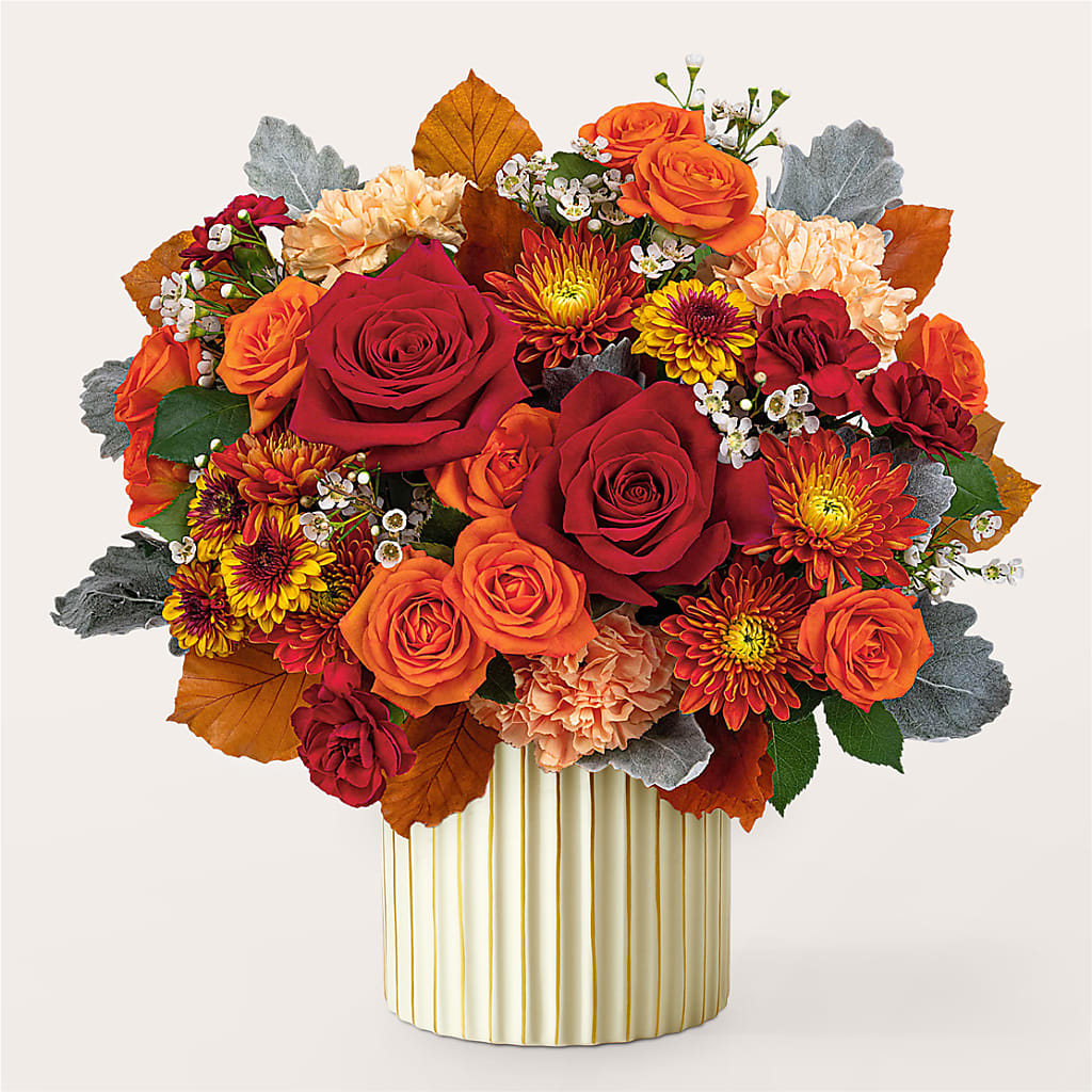 Merlot Bouquet with Ivory Vase –  Hawes Florist Llc, Maynard MA