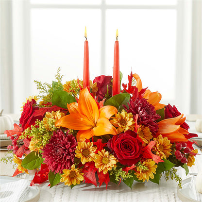 Autumn's Embrace Centerpiece –  Hawes Florist Llc, Maynard MA