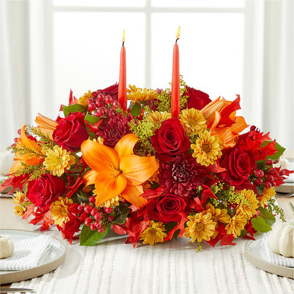 Autumn's Embrace Centerpiece –  Hawes Florist Llc, Maynard MA