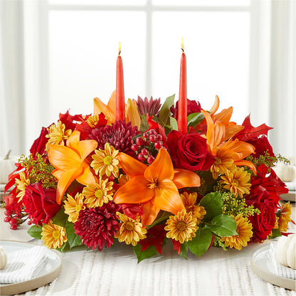 Autumn's Embrace Centerpiece –  Hawes Florist Llc, Maynard MA