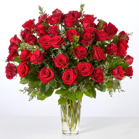 Forever Yours Fifty Stem Red Rose Bouquet –  Hawes Florist Llc, Maynard MA